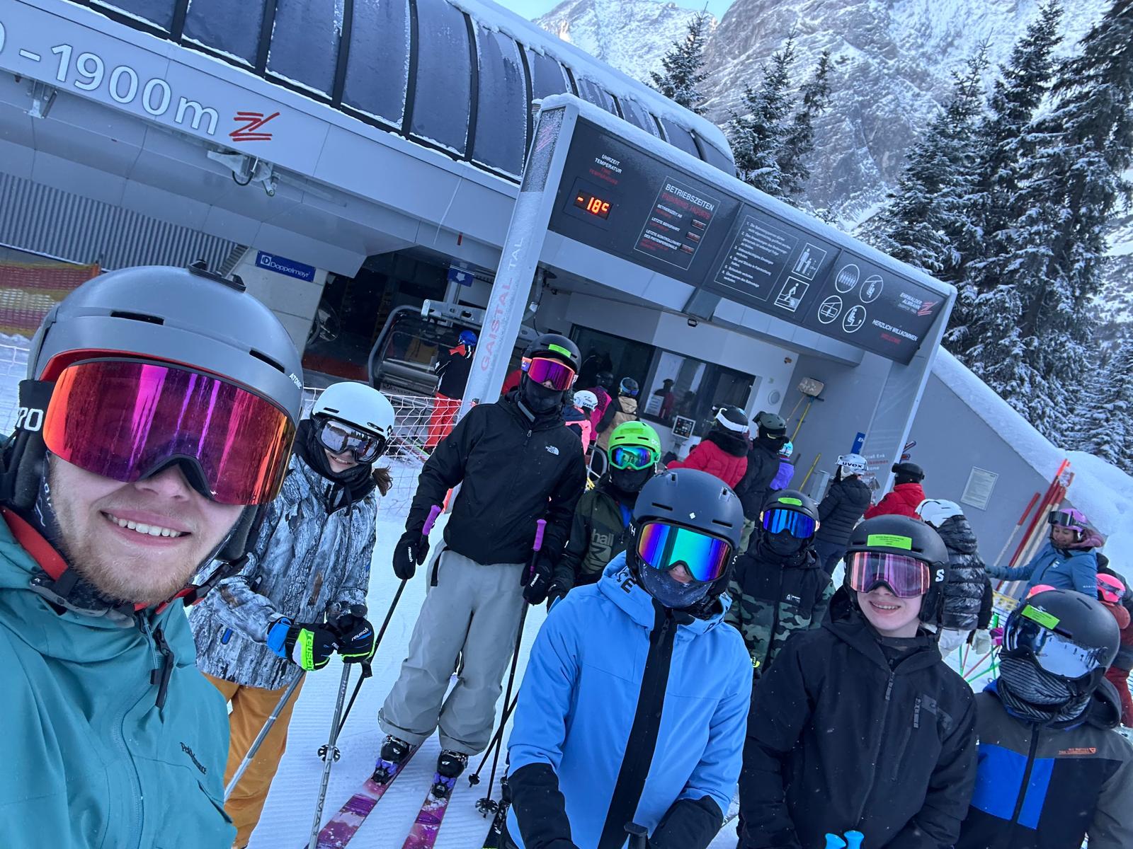 Jakob as ski instructor